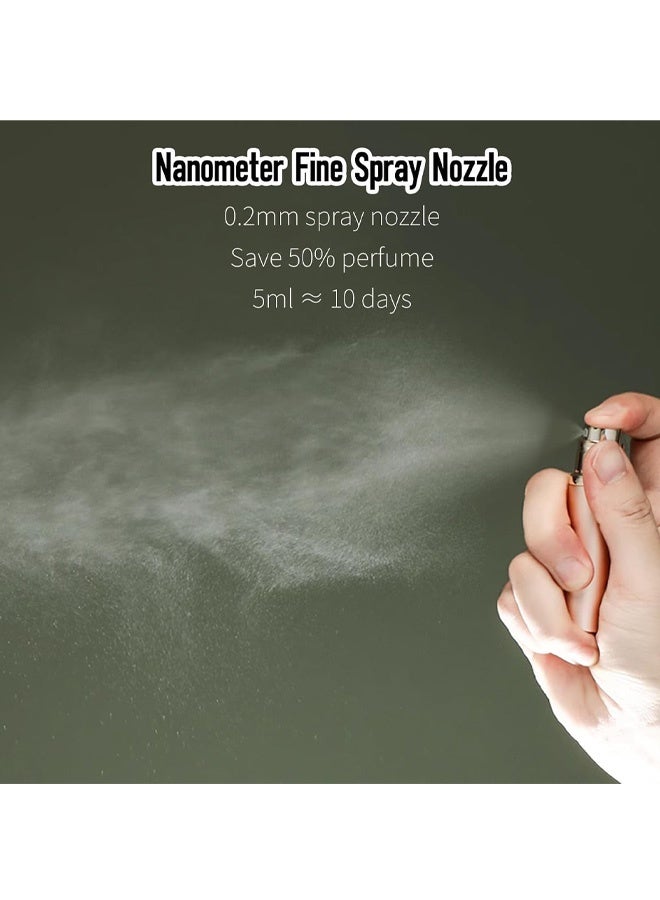 Refillable Perfume Atomiser 5ml, Mini Travel Aftershave Dispenser, Small Perfume Spray Bottle, Pocket Size Bottom Filling Perfume Dispenser for Women and Men - Image 4